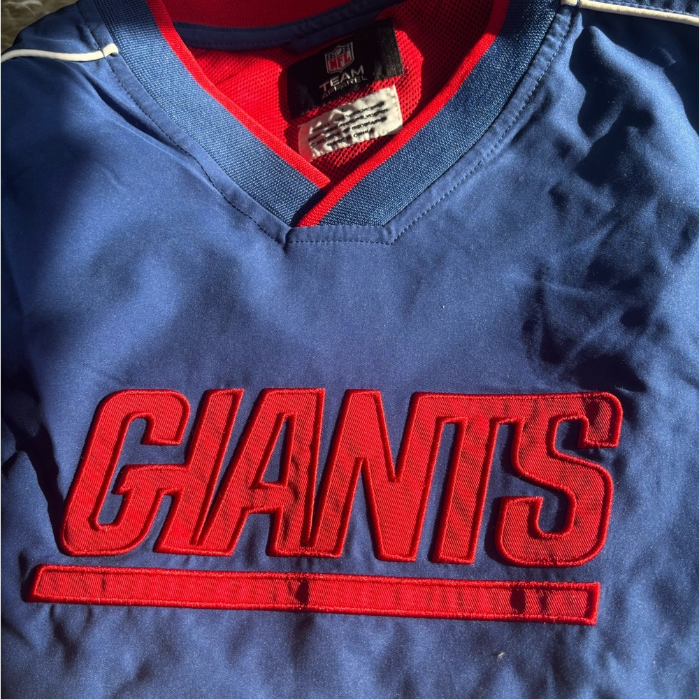 Sold: NFL Giants Windbreaker - Blue and Red